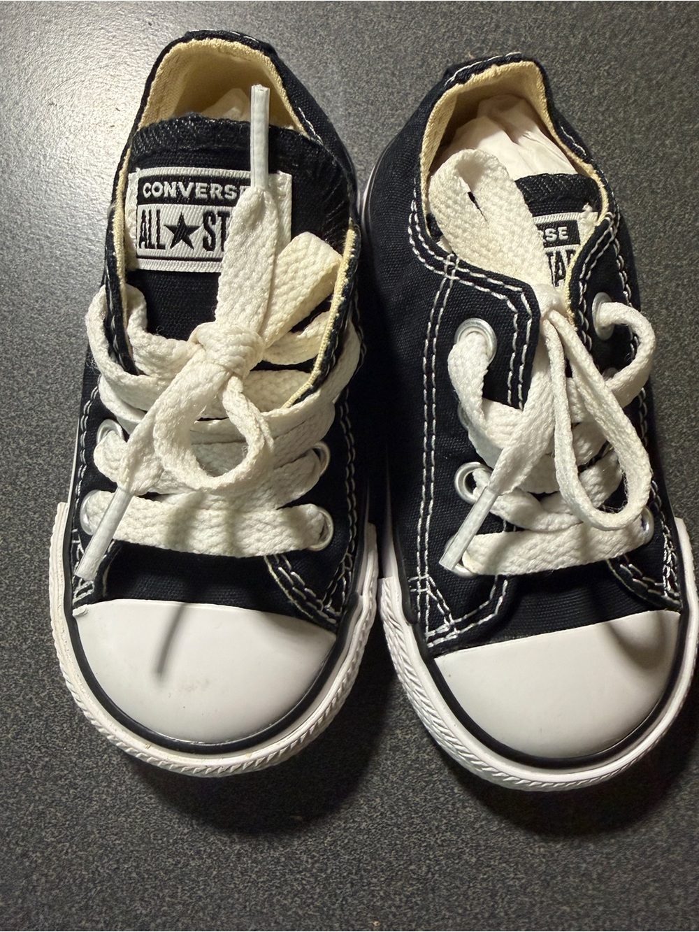 Converse Kids Black and White Low-Top Sneakers